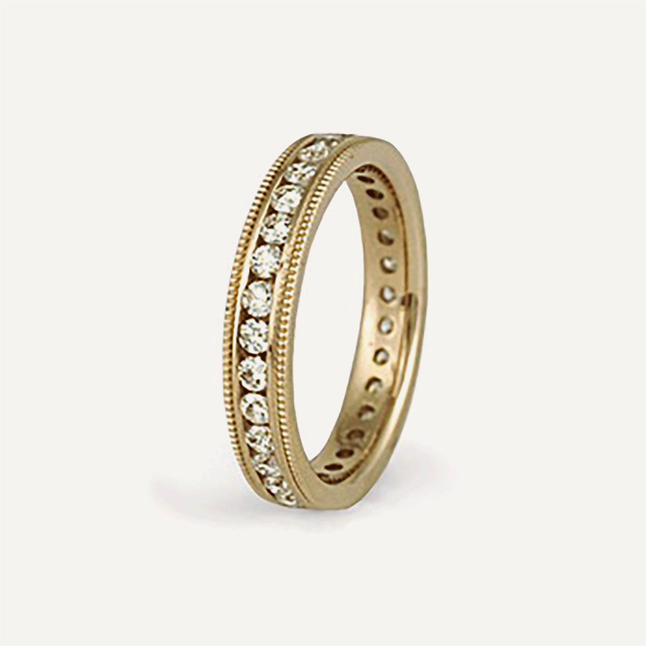 REVA 14k Gold Channel Set Eternity Band