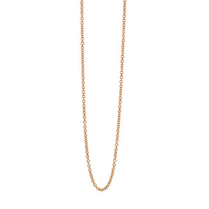 14k rose gold 1.0mm rolo link chain