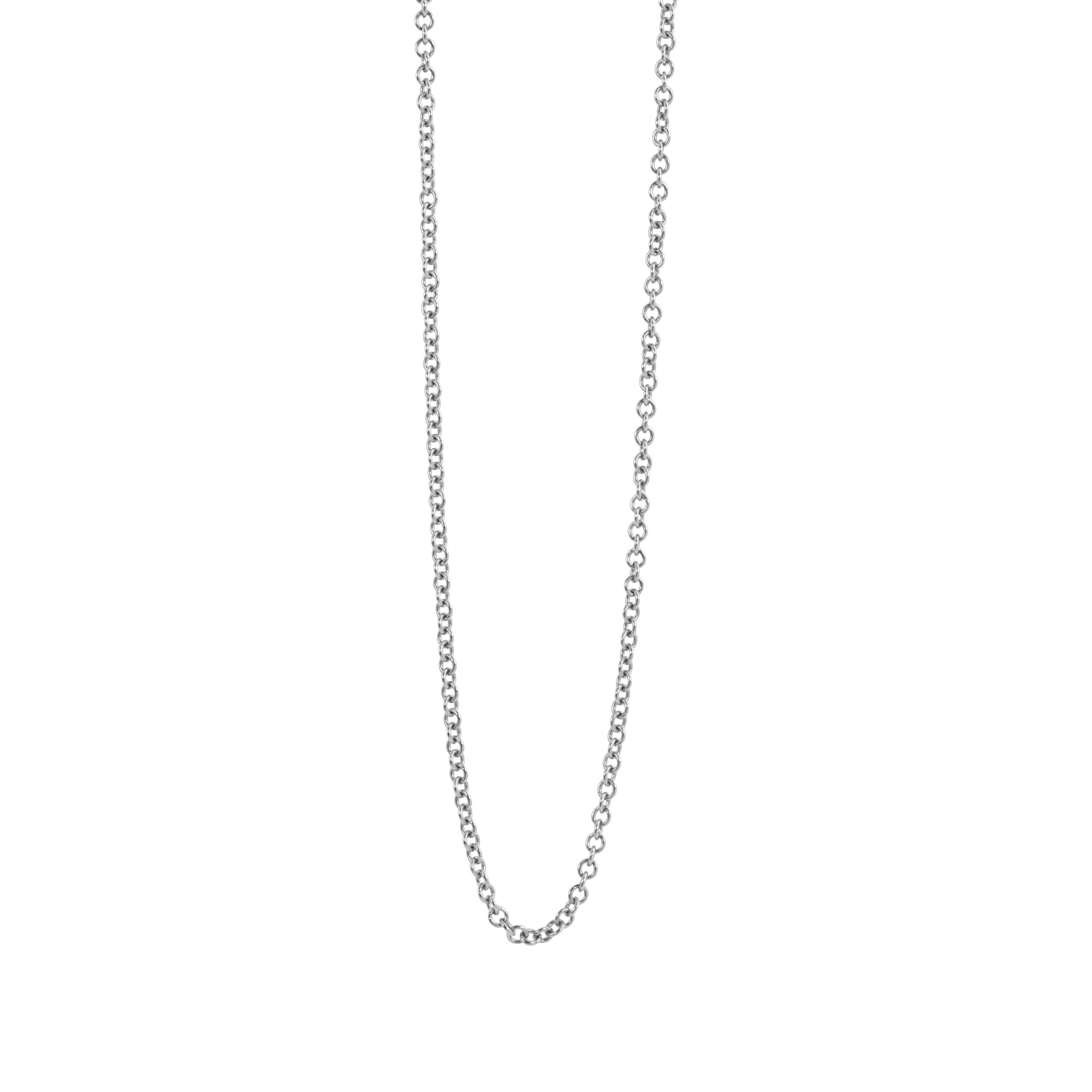 14k white gold 1.5mm diamond cut ball chain