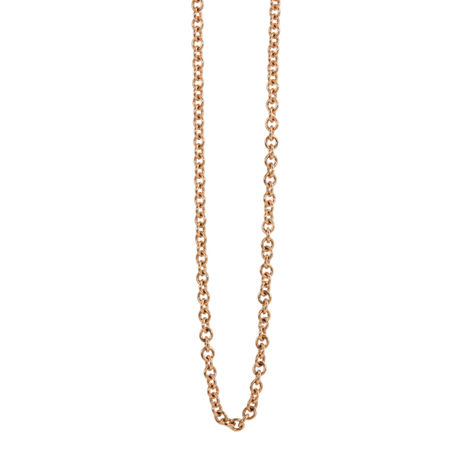 14k yellow gold 2.0mm rolo link chain