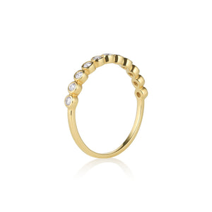 RORA 14k Gold Half Eternity Band