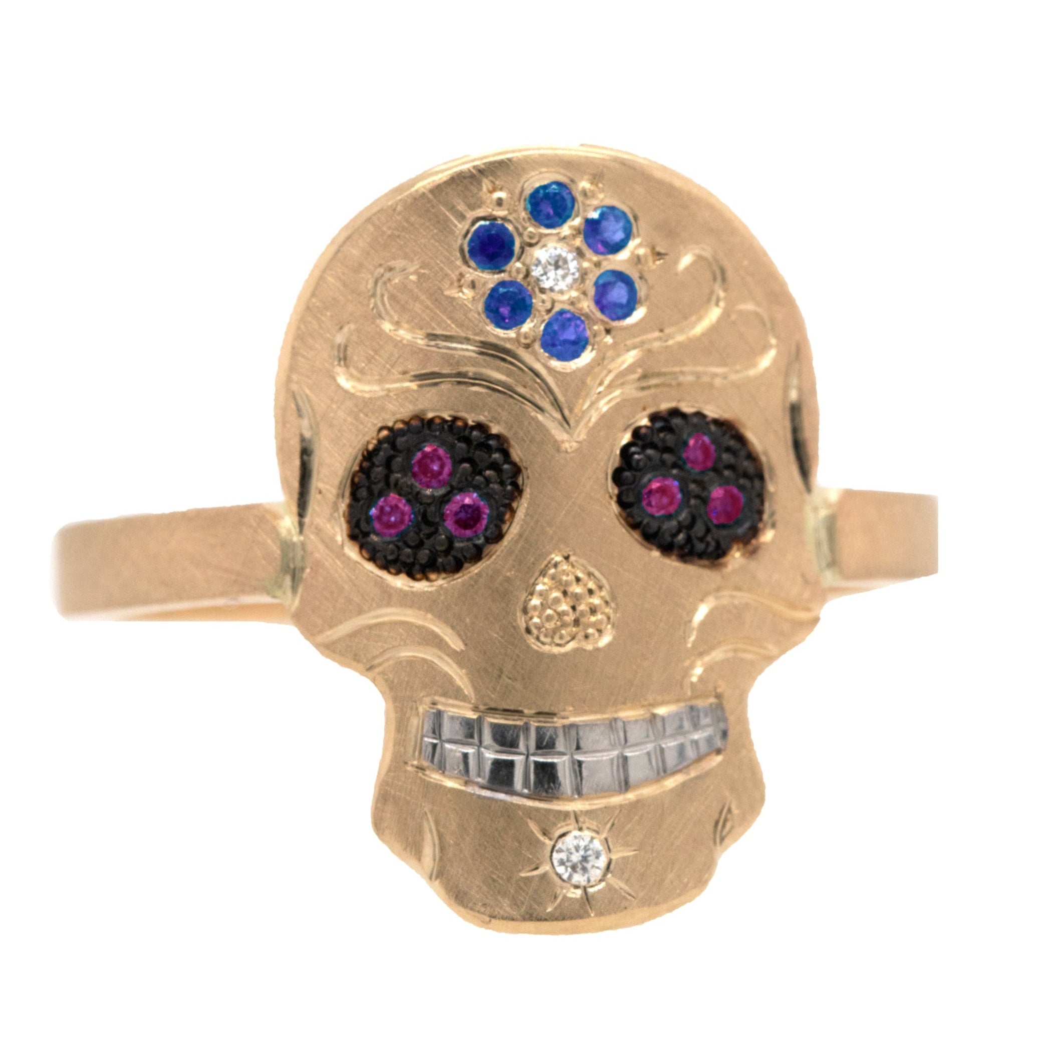 CATRINA 14k Baby Ghostrider Skull Ring