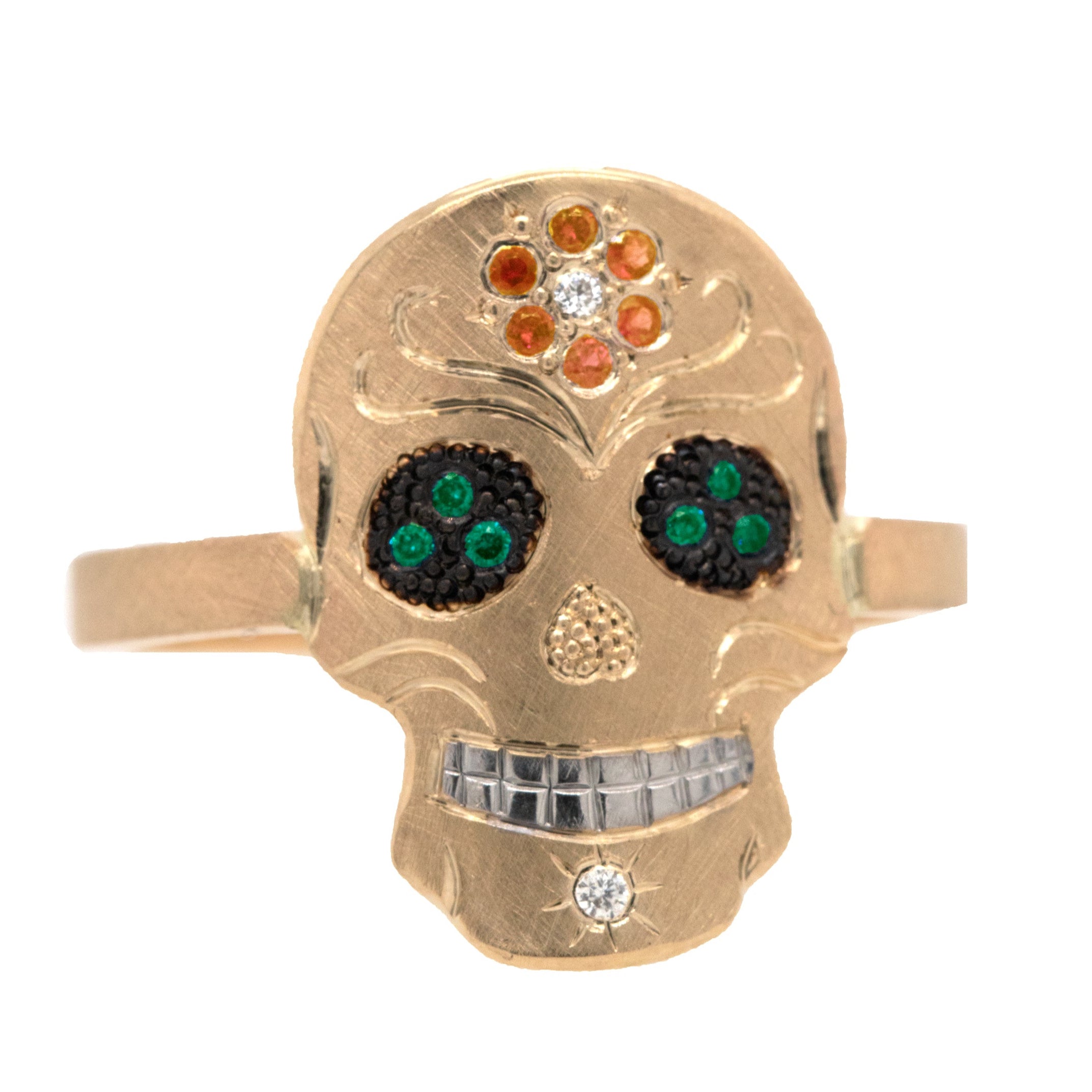 CATRINA 14k Baby Ghostrider Skull Ring