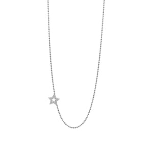 14k white gold STAR necklace