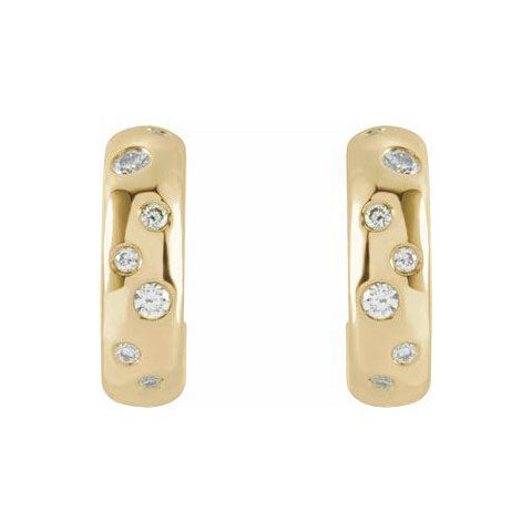 huggie earrings with diamonds