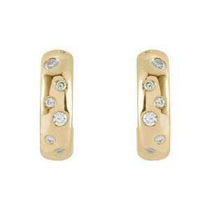 huggie earrings with diamonds