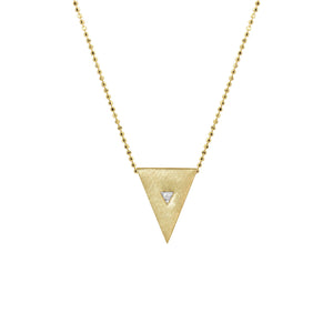TISA 14k Gold Triangle Necklace
