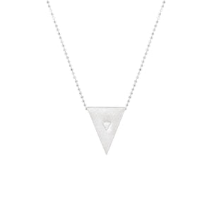 TISA 14k Gold Triangle Necklace