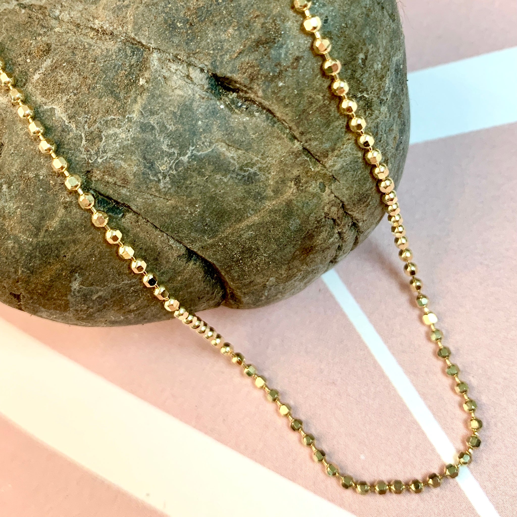 22k yellow gold bead chain | Raj Jewels