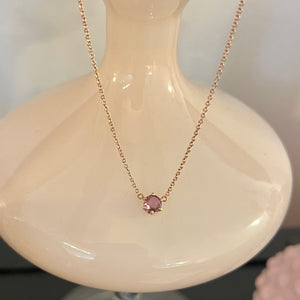 BEZL 14k Rose Gold Sapphire Necklace